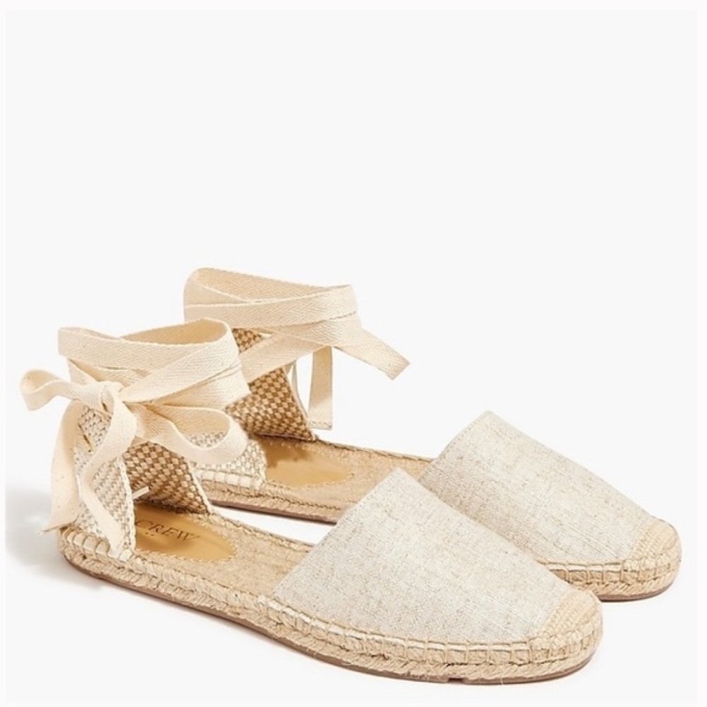 J. Crew D'Orsay Lace-up Espadrilles - 6.5